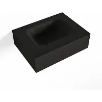Mondiaz LEX Urban vrijhangende solid surface wastafel 40cm. Positie wasbak midden