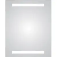 Plieger Basic spiegel met LED verlichting 2 zijden horizontaal 40x80cm verlichting in gezandstraald kader