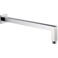 Plieger Napoli vierkante douchearm voor wandmontage 33cm RVS