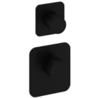 Hotbath Thermostaat gal high flow met 1 stopkraan mat zwart