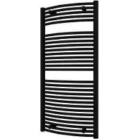 Boss & Wessing Designradiator bws odro gebogen met zijaansluiting 119,6x58,5 cm 804 watt donkergrijs structuur
