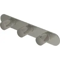 Hotbath Douchethermostaat buddy inbouw 2 stopkranen horizontaal geborsteld nikkel
