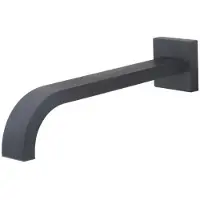 Wiesbaden Rombo baduitloop vierkant 25 cm 1/2'' mat zwart