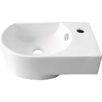 Van Marcke GO Fontein vm go flexy rechts 41x27x14.2 cm porselein glans wit met overloop