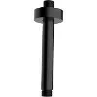 Wiesbaden Douche-Arm Luxe Rond Plafondbevestiging 30 cm Mat Zwart