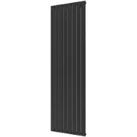 Plieger Designradiator cavallino retto enkel 1332 watt middenaansluiting 200x60,2 cm black graphite