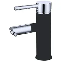 Best design Bicolor wastafelkraan met draaibare uitloop zwart / chroom