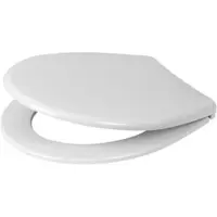 Plieger Toiletzitting Economy Met Deksel Thermoplast En Buffers Met RVS Bevestiging Wit