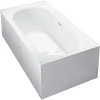 Best design Vrijstaand bad home 180x93x55 cm solid surface mat wit