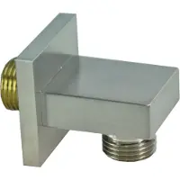Wiesbaden Rombo wandaansluitbocht vierkant 1/2" geborsteld staal