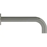 Hotbath Universele uitloop pal met verbogen perlator 15 cm geborsteld nikkel