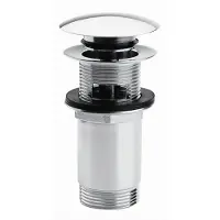 Clou Stop/go Afvoerplug InBe Met Overloop Rond Chroom