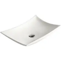 Best design Opbouw wastafel raaf 56x37x10,5 cm keramisch hoogglans wit