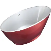 Best design Vrijstaand Bad Redpool 178x78x61 cm Acryl Rood