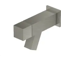 Hotbath Fonteinkraan dude 1-knop inbouw wand 11.4 cm vierkant geborsteld nikkel