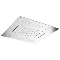 Hotbath Mate M173 inbouw hoofddouche 95cm vierkant met verlichting geborsteld nikkel