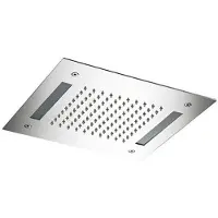 Hotbath Mate M174 inbouw hoofddouche 30cm vierkant met verlichting geborsteld nikkel