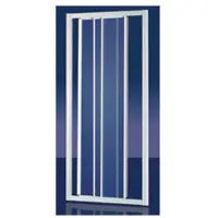 Plieger Economy schuifdeur 3 delig acryl 90x185cm (afstelbaar van 88 tot 94cm breed) wit profiel