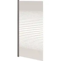 Van Marcke GO Ammos badwand 750x1300mm 1delig 4mm omkeerbaar decor veiligheidsglas profielen geanodiseerd aluminium 114428C
