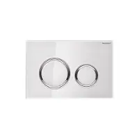 Geberit Sigma 21 Bedieningsplaat 2-toets Glas Wit