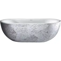 Best design Vrijstaandbad Nicelook 180x86x60 cm Zilver
