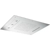 Hotbath Mate M191 Hoofddouche 48 X 63 Cm Geborsteld Nikkel - Messing - Kranen, Douchekranen, Hoofddouches - 8719638612609 - Kranen, Douchekranen, Hoofddouches
