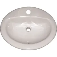 Van Marcke GO Wastafel VM Isifix Isicentro 51x44cm Porselein Inbouw Wit Met Overloop