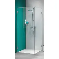 Get Wet by Sealskin Get Wet I am CK01 zijwand 100 voor comb. met swingdeur. Roestvrij staal 8mm helder veiligheidsglas + antikalk