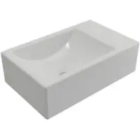 Plieger Houston fontein m. bak links zonder kraangat 37x23cm mat wit