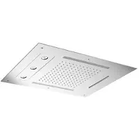 Hotbath Hoofddouche mate 48x63 cm triple met twist inbouw led geborsteld nikkel