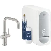 GROHE Bruisendwater keukenkraan blue home duo starterkit chilled en sparkling water u uitloop