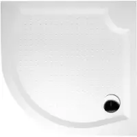 Gelco VIVA90 kwartronde kunstmarmeren douchebak 90x90cm, R550