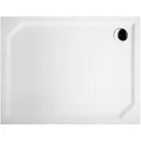Sapho Douchebak Gegoten Marmer Sara 90x70x4 cm Rechthoek Wit