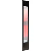 Sunshower Zwart Pure XL inbouw infraroodlamp 124x20x10cm