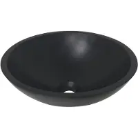 Wiesbaden Valerie waskom rond 43 x 13 cm solid surface mat zwart