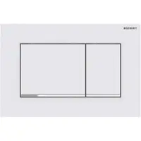 Geberit Sigma20 bedieningsplaat - 2-toets spoeling - rechthoekige knoppen - matwit/easy-to-clean - dualflush - mat wit
