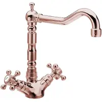 Sapho Antea Keukenmengkraan met retro uitloop, roze goud