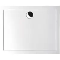 Sapho Douchebak Gegoten Marmer Karia 90x70x4 cm Rechthoek Wit