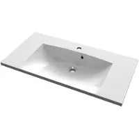 Sapho Maria Gekweekte Marmeren Wastafel 90x46cm, wit