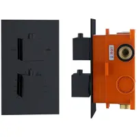 Best design Douchekraan inbouw stylmo thermostaatkraan 2-weg mat zwart