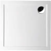 Sapho Douchebak Gegoten Marmer Aura 100x100x4 cm Vierkant Wit