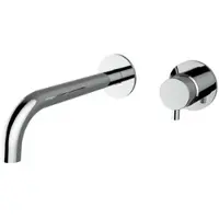 Plieger Napoli 2-gats inbouw wandkraan 1 hendel m. uitloop 23.8cm cold start chroom
