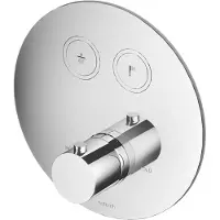 Hotbath Douchethermostaat cobber inbouw 2 pushbuttons rond chroom