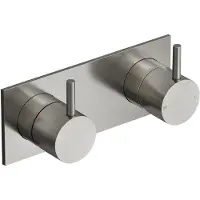 Hotbath Cobber CB029 Afbouwdeel Inbouw Mengkraan Met 2-weg Omstel Geborsteld Nikkel - Kranen, Douchekranen, Inbouw Douchekranen - 8719638626507 - Kranen, Douchekranen, Inbouw douchekranen