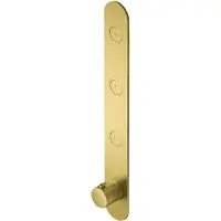 Hotbath Cobber PB050EXT afbouwdeel inbouwthermostaat met achterplaat en 3 drukknoppen geborsteld messing PVD
