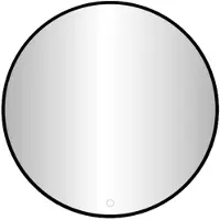 Best design Badkamerspiegel venetie nero led verlichting 140x140 cm rond mat zwart