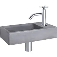 Differnz Force fonteinset beton met kruiskraan chroom
