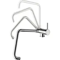 Sapho Keukenmengkraan rhapsody 1-hendel recht 31 cm uitklapbare uitloop chroom