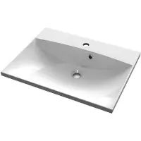 Sapho Maria Gekweekte Marmeren Wastafel 60x46cm, wit