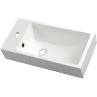 Sapho Ariana Cultured Marble Wastafel 50x25cm, rechts/wit